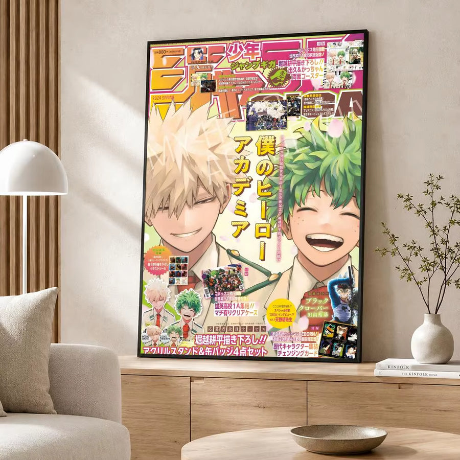 Anime My Hero Academia Poster Poster Wall Sticker Waterproof Self Adhesive HD Art Bedroom Bar Decor