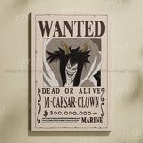 Anime One Piece Wanted Home Decor Poster Wall Art Canvas Prints Painting Pictures for Living Room Frameless Decorative Murals