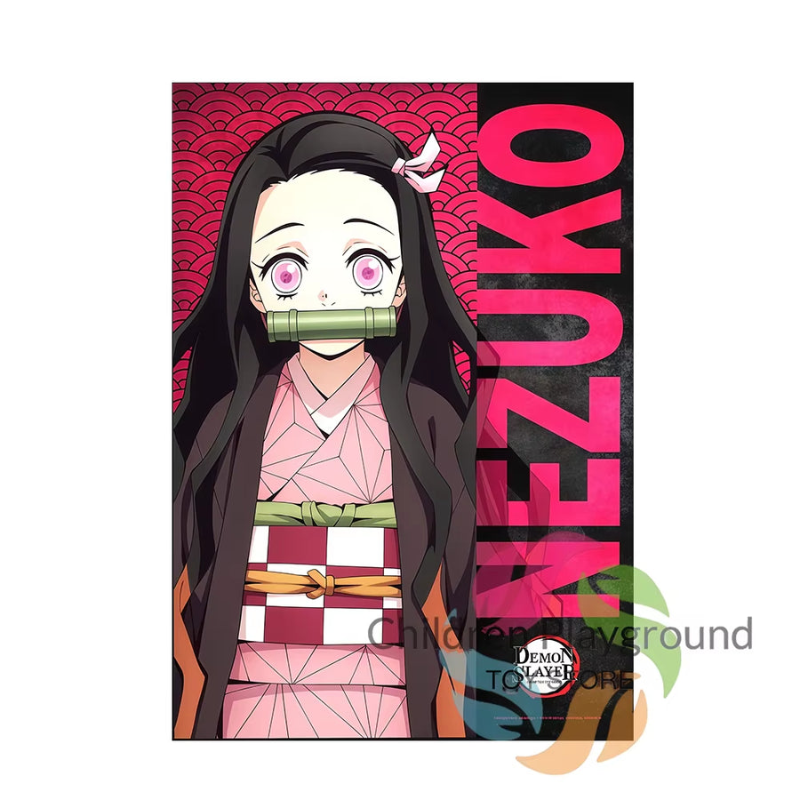 ‌Demon Slayer Anime Merchandise Mural Poster Tanjiro Kamado Nezuko Kamado Wall Art Canvas Painting for Home Decorative Pictures