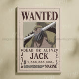 Anime One Piece Wanted Home Decor Poster Wall Art Canvas Prints Painting Pictures for Living Room Frameless Decorative Murals