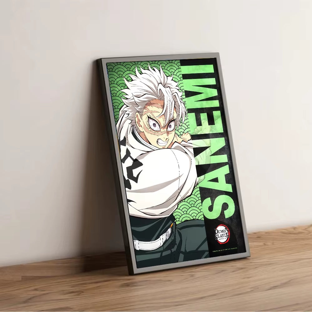 ‌Demon Slayer Anime Merchandise Mural Poster Tanjiro Kamado Nezuko Kamado Wall Art Canvas Painting for Home Decorative Pictures