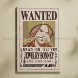 Anime One Piece Wanted Home Decor Poster Wall Art Canvas Prints Painting Pictures for Living Room Frameless Decorative Murals
