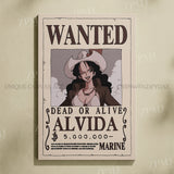 Anime One Piece Wanted Home Decor Poster Wall Art Canvas Prints Painting Pictures for Living Room Frameless Decorative Murals