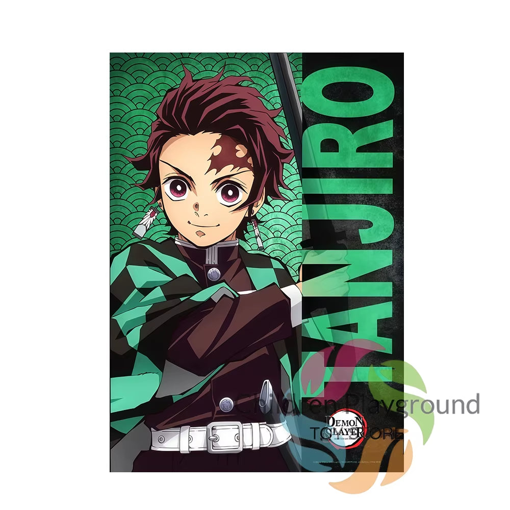 ‌Demon Slayer Anime Merchandise Mural Poster Tanjiro Kamado Nezuko Kamado Wall Art Canvas Painting for Home Decorative Pictures