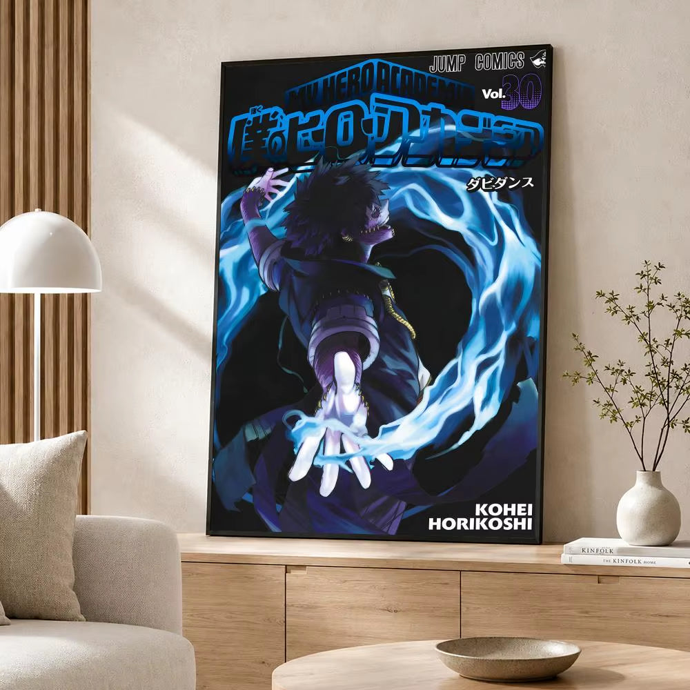 Anime My Hero Academia Poster Poster Wall Sticker Waterproof Self Adhesive HD Art Bedroom Bar Decor