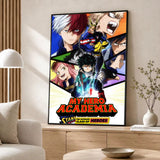 Anime My Hero Academia Poster Poster Wall Sticker Waterproof Self Adhesive HD Art Bedroom Bar Decor