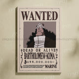 Anime One Piece Wanted Home Decor Poster Wall Art Canvas Prints Painting Pictures for Living Room Frameless Decorative Murals