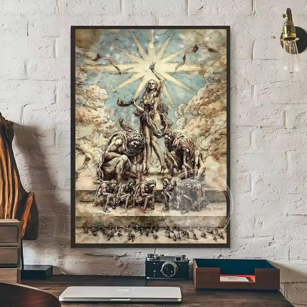 Hot-Blooded Anime Attack on Titan Poster Art Waterproof Paper Canvas Coffee House Bar Room Wall Decor