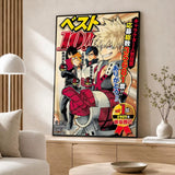 Anime My Hero Academia Poster Poster Wall Sticker Waterproof Self Adhesive HD Art Bedroom Bar Decor
