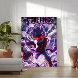 OP Luffy Poster HD Art Sticky Wall Waterproof Home Living Room Bedroom Bar Aesthetic Decoration