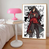 AZNM Naruto Anime Manga Panel Canvas Wall Print Unframed Naruto Sasuke Sakura Madara Character Boys Room Decor Poster