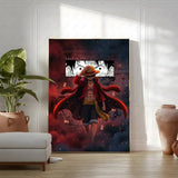 OP Luffy Poster HD Art Sticky Wall Waterproof Home Living Room Bedroom Bar Aesthetic Decoration