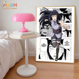 AZNM Naruto Anime Manga Panel Canvas Wall Print Unframed Naruto Sasuke Sakura Madara Character Boys Room Decor Poster