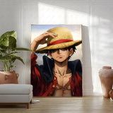 OP Luffy Poster HD Art Sticky Wall Waterproof Home Living Room Bedroom Bar Aesthetic Decoration