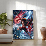 OP Luffy Poster HD Art Sticky Wall Waterproof Home Living Room Bedroom Bar Aesthetic Decoration