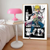 AZNM Naruto Anime Manga Panel Canvas Wall Print Unframed Naruto Sasuke Sakura Madara Character Boys Room Decor Poster