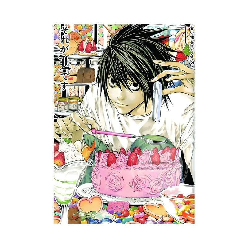 Japan Anime DEATH NOTE Poster for Living Room Wall Decor Quality Canvas Painting Cute Kawaii Cartoon Art Home Decor Wall Art