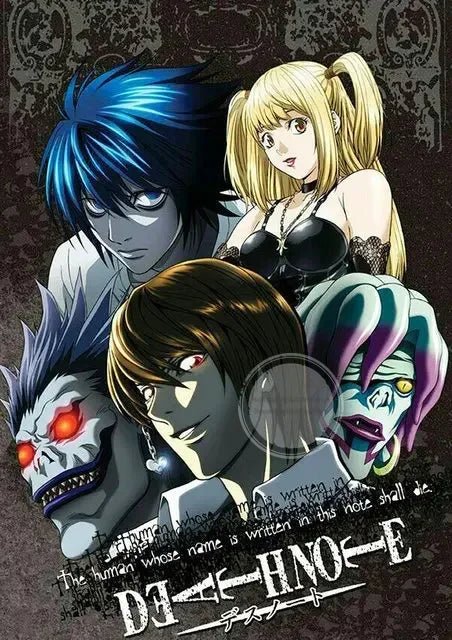 Japan Anime DEATH NOTE Poster for Living Room Wall Decor Quality Canvas Painting Cute Kawaii Cartoon Art Home Decor Wall Art
