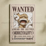 Anime One Piece Wanted Home Decor Poster Wall Art Canvas Prints Painting Pictures for Living Room Frameless Decorative Murals