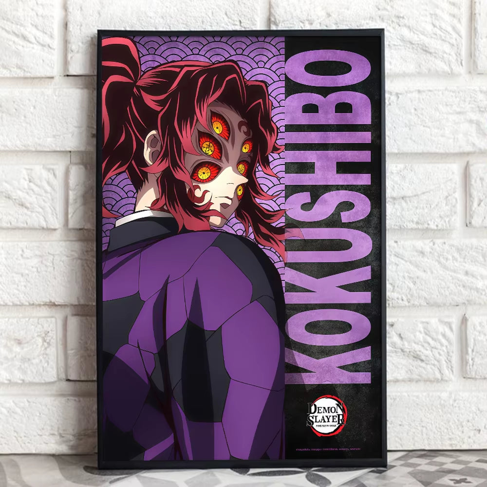 ‌Demon Slayer Anime Merchandise Mural Poster Tanjiro Kamado Nezuko Kamado Wall Art Canvas Painting for Home Decorative Pictures