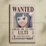 Anime One Piece Wanted Home Decor Poster Wall Art Canvas Prints Painting Pictures for Living Room Frameless Decorative Murals