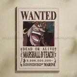 Anime One Piece Wanted Home Decor Poster Wall Art Canvas Prints Painting Pictures for Living Room Frameless Decorative Murals
