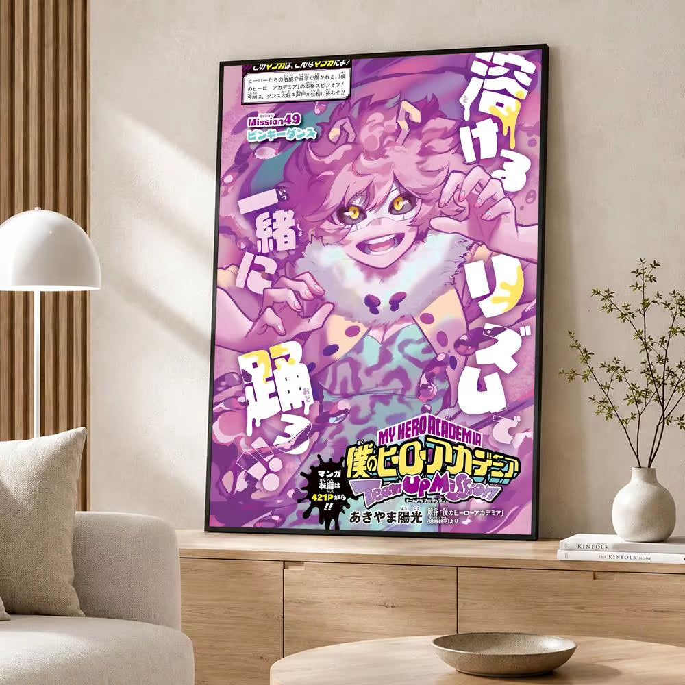 Anime My Hero Academia Poster Poster Wall Sticker Waterproof Self Adhesive HD Art Bedroom Bar Decor