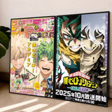 Anime My Hero Academia Poster Poster Wall Sticker Waterproof Self Adhesive HD Art Bedroom Bar Decor